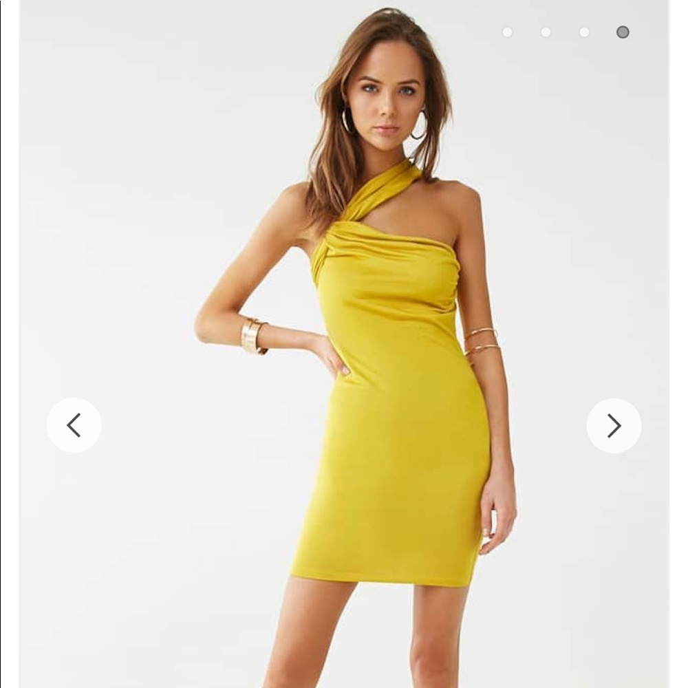 One shoulder ruched dress